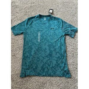 Under Armour Men Tech Vent Geode T-Shirt Mens Size Small Hydro Teal Black Active